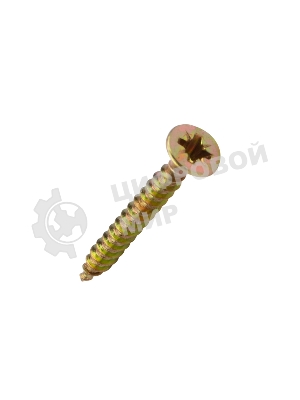 Саморез универсальный Kranz 4х35, желтый цинк, короб (200 шт./уп.)