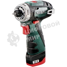 Дрель-шуруповерт Metabo PowerMaxx BS 600984500, 12 В, 2 Ач, 34 Нм, щеточный