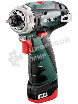 Дрель-шуруповерт Metabo PowerMaxx BS 600984500, 12 В, 2 Ач, 34 Нм, щеточный