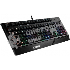 Клавиатура проводная MSI VIGOR GK20 RU черный USB Multimedia for gamer LED (подставка для запястий)
