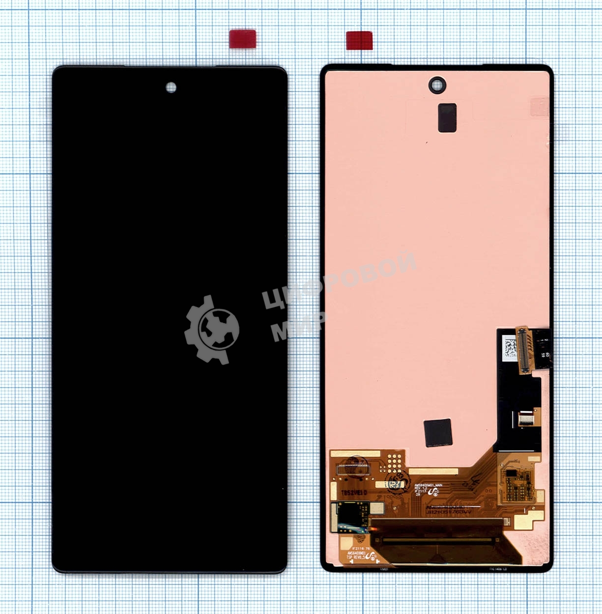 Дисплей (модуль) для Google Pixel 6 в сборе с тачскрином OLED черный