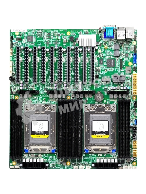 Материнская плата серверная Gooxi G2DERO-B-PK2, 2xSP3, AMD EPYC, 16xDDR4, 2xMiniSAS HD, 1xM.2, 4xPCIe 4.0 x16, 6xPCIe 4.0 x8, 1xVGA, 2x1Gb LAN, 2xUSB-A 5Gbps, 1x3.5 мм, 7.1, E-ATX