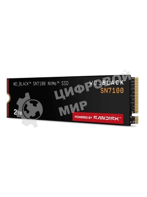 Накопитель SSD 2TB WD Black SN7100, M.2 2280, PCI-E 3x4, R/W - 7250/6900 Mb/s 3D-NAND TLC