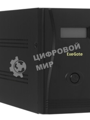 Источник бесперебойного питания ExeGate Smart LB-1000.LCD.AVR.2SH (1000VA/650W, LCD, AVR, 2*Schuko, батарея 12V 9Ah, черный)