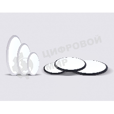 Потолочный светодиодный светильник Ambrella light FZ1233 BK черный IP44 22W 6400К D260*55 (Без ПДУ)