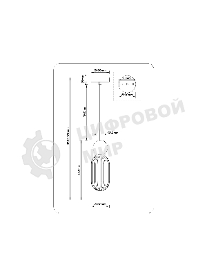 Светильник Ambrella light LH53101 BS/GR/FR латунь/серый/белый матовый G9 max 28W D100*330