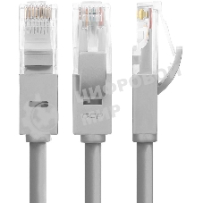 Патч-корд Greenconnect прямой 40.0m, UTP кат.5e, серый, позолоченные контакты, 24 AWG, литой, GCR-LNC03-40.0m, ethernet high speed 1 Гбит/с, RJ45, T568B Greenconnect Патч-корд прямой 40.0m, UTP кат.5e, серый, позолоченные контакты, 24 AWG, литой, GCR-LNC0