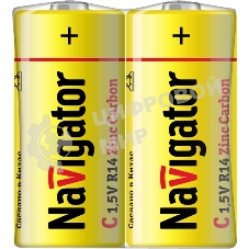 Элемент питания солевой Navigator NBT-NS-R14-SH2 (шринка 2шт)
