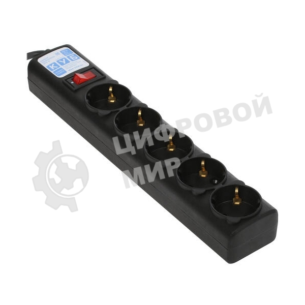 Сетевой фильтр Surge protector Power Cube 1.9m for conn. to UPS(C14) 5 outlets, 10A черный/графит