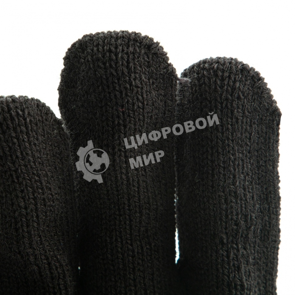 Перчатки трикотажные Сибртех акрил, черный, оверлок