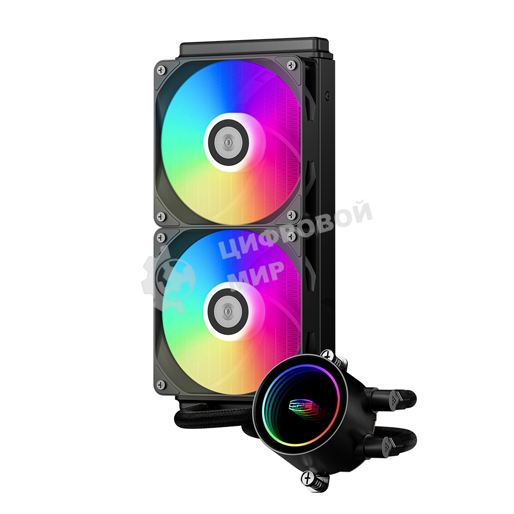 Система охлаждения PCCooler DA240 ARGb черный 120мм алюминий+медь 1800rpm 33.8db 3-pin 300W