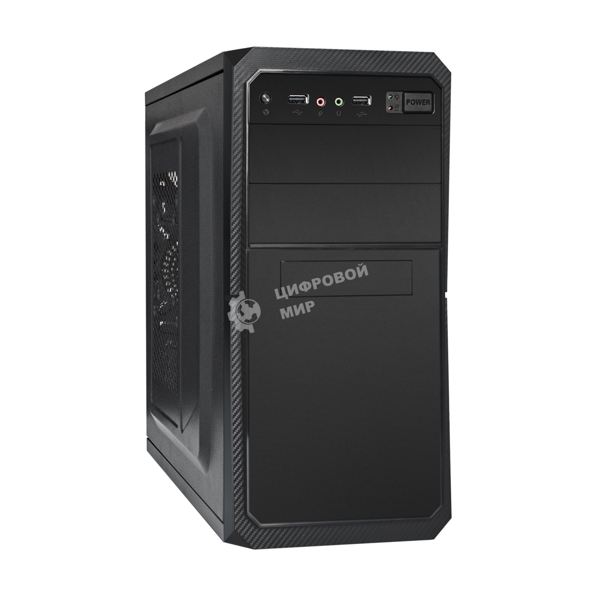 Компьютерный корпус ExeGate EX284027RUS Minitower BA-202 Black, mATX, без БП, 2хUSB, Audio
