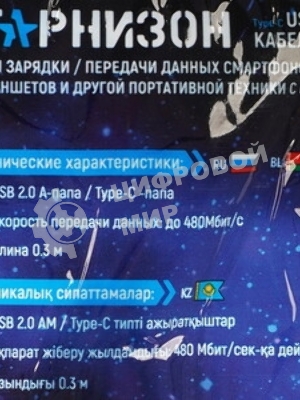 Кабель USB Гарнизон GCC-USB2-AMCM-0.3M, USB2.0 AM/USB3.1 Type-C, 0.3м, пакет