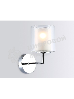 Настенный светильник Ambrella light LH56005 СH/FR хром/белый матовый E14 max 40W 190*120*220