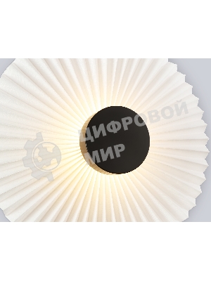 Настенный светильник Ambrella light LH72641 BK/WH черный/белый 6W 3000K D300*100