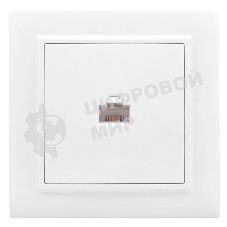 Розетка компьютерная 1-м СП Минск RJ45 бел. Basic EKF ERK01-035-10