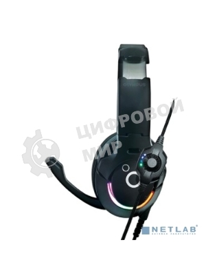 Гарнитура QUMO Olympus чёрный, проводная, USB, подсветка