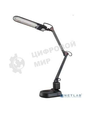 Лампа настольная Camelion KD-017A С0211W черный в к-те база+струбцина