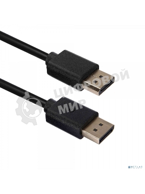Кабель ACD-DDPM2-10M DisplayPort 1.2, Golden Plated, 20m/20m, черный,10м
