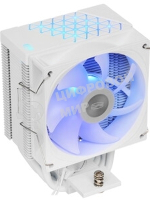 Кулер PCCooler R400 ARGb белый 92мм алюминий+медь 2200rpm 30db 4-pin 180W 133мм