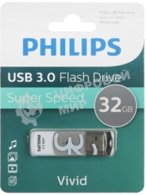 Флешка USB 256Gb PHILIPS VIVID3.0 256Gb, USB 3.0
