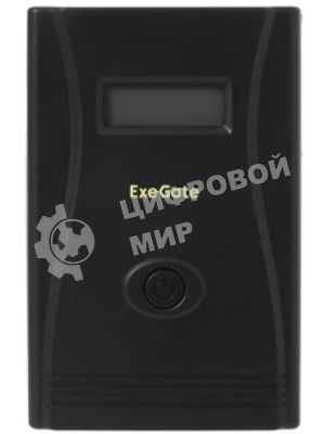 Источник бесперебойного питания ExeGate Smart LB-1000.LCD.AVR.2SH (1000VA/650W, LCD, AVR, 2*Schuko, батарея 12V 9Ah, черный)