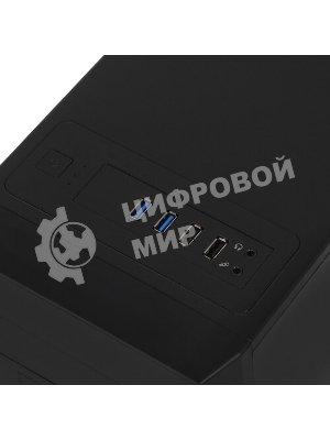 Компьютерный корпус c блоком питания 450 Ватт/Case Foxline FL-302-FZ450-U32 ATX case, black, w/PSU 450W 8см, w/2xUSB 2.0+2xUSB 3.0, w/pwr cord, w/o FAN