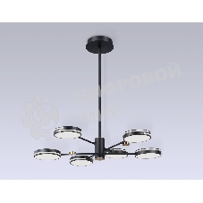 Подвесной светодиодный светильник Ambrella light FL51639/6 BK/GD черный/золото 3000K/4200K/6400K 50W D800*780 (Без ПДУ)