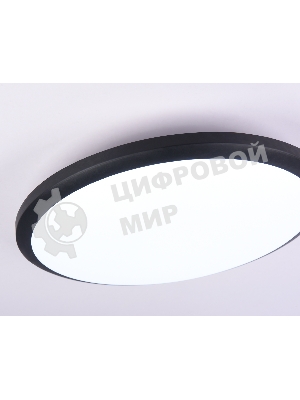 Потолочный светодиодный светильник Ambrella light FZ1234 BK черный IP44 42W 6400К D370*55 (Без ПДУ)