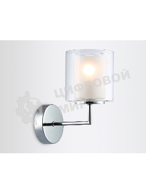 Настенный светильник Ambrella light LH56005 СH/FR хром/белый матовый E14 max 40W 190*120*220