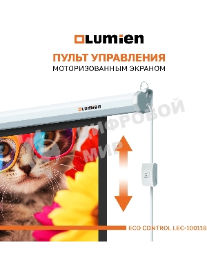 Экран с электроприводом Lumien LEC-100118 Eco Control 137x192 см (раб. область 104х186 см) (84