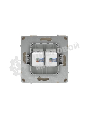Компьютерная розетка RJ-45 без шторки, кат.6А двойная, KANT, ванильный марципан
