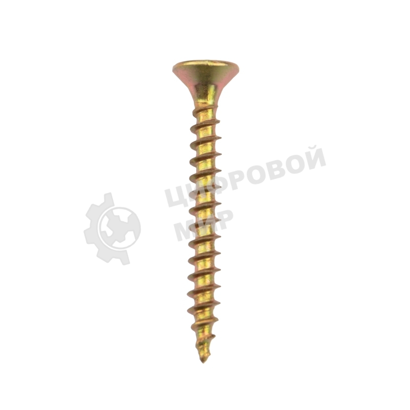 Саморез универсальный Kranz 4х35, желтый цинк, короб (200 шт./уп.)