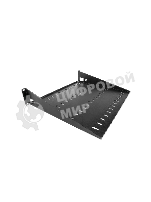 Полка перфорированная консольная 2U, глубина 300 мм, черный (МС-30-9005)