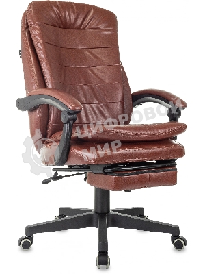 Кресло Бюрократ T-9950MSG-F/BROWN-PU коричневый, экокожа