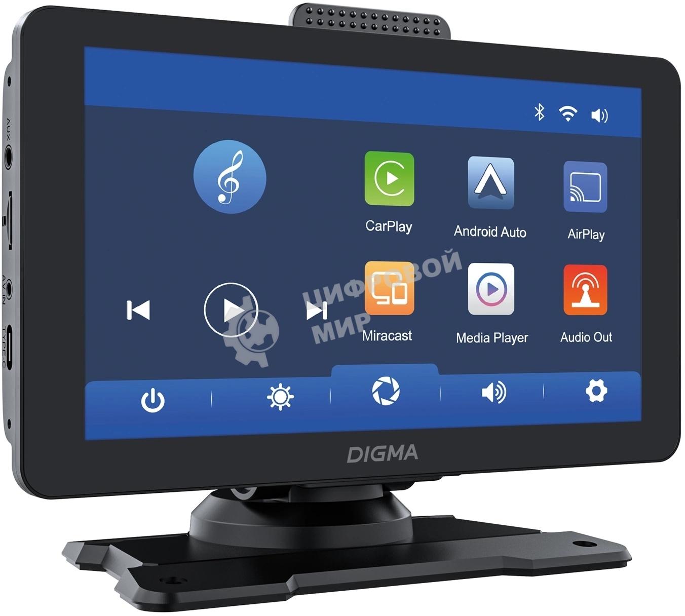 Автомобильный монитор Digma Smart Play 600, BT, Wi-Fi, CarPlay, Android auto 7