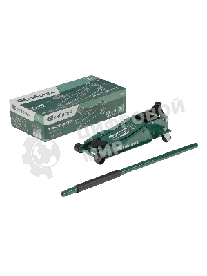 Домкрат гидравлический подкатной Сибртех, 3 т, 85-490 мм, быстрый подъем, низкий подхват, проф.