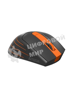 Мышь беспроводная A4Tech Fstyler FG30S серый/оранжевый, 2000 dpi, радиоканал, USB, кнопки - 6