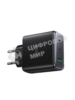 Зарядное устройство Hoco 65Вт, 3.25А, QC3.0/PD, 1xUSB, 2xType-C, C160A, черный, коробка
