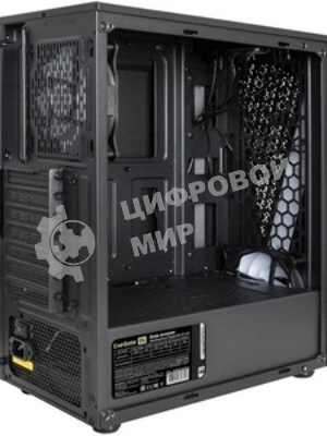 Компьютерный корпус Miditower ExeGate EVO-8225-NPX700 (ATX, БП 700NPX с вент. 12см, 2хUSB+1хUSB 3.0, черный, 2 вент. с RGb подсветкой и полоса на передней панели, боковая панель - закаленное стекло)