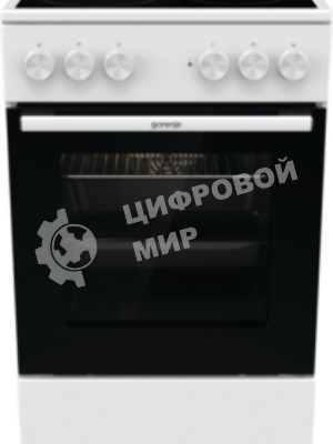 Плита электрическая Gorenje GEC5A41WG белый, конфорок 4 электрических, духовка 62 л, 50 см x 85 см x 59.4 см