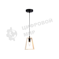 Светильник Ambrella light TR80497 BK/LW черный/светлое дерево E14 max 60W D150*1000
