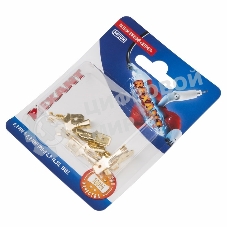 Клемма плоская Rexant, штекер - 6.3 мм, 1-1.5 мм², (РП-п 1.5-(6.3)/DJ617-6.3В), в упак. 10 шт.