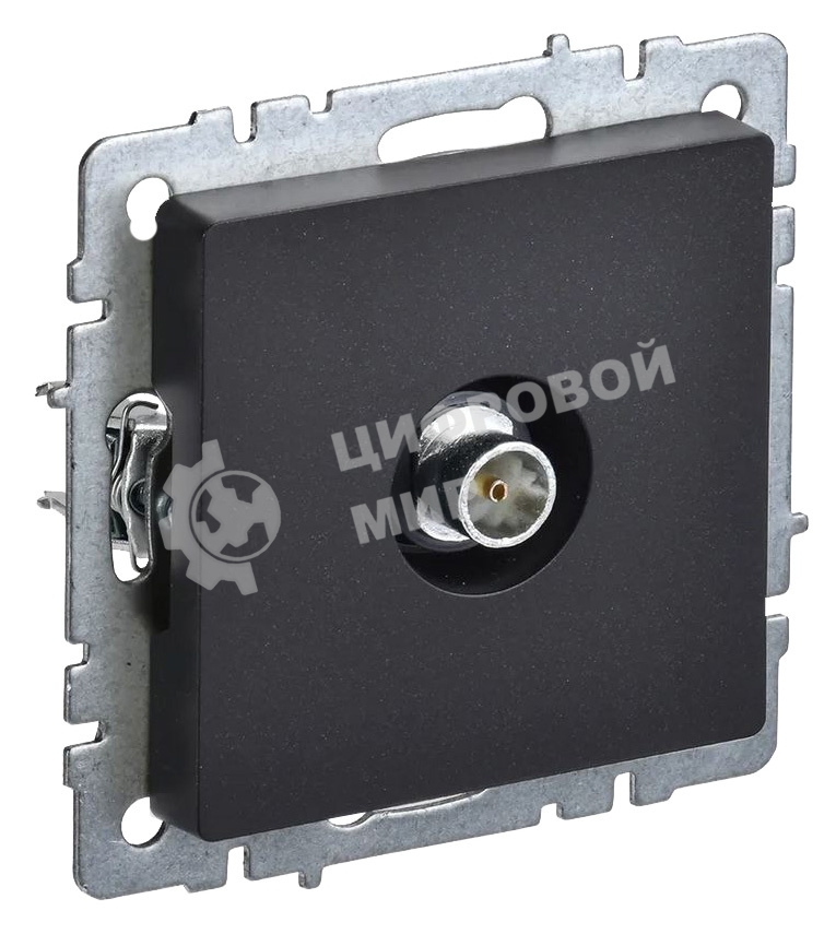 Розетка телевизионная оконечная TV СП Brite РТВ11-0-БрЧ черный IEK BR-A10-O-K02