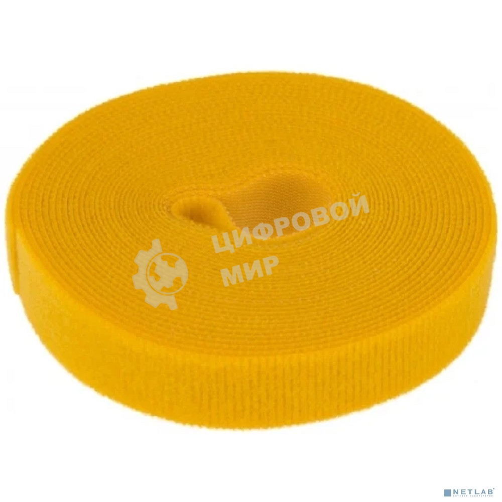 Лента-липучка многоразовая Rexant 5 м х 20 мм, желтая (1 шт.)