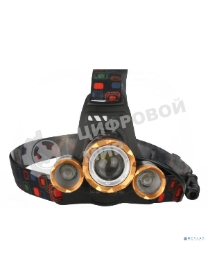 Фонарь налобный Ultraflash E1333 черный 4Вт лам.:светодиод. встроенный аккумулятор (13903)