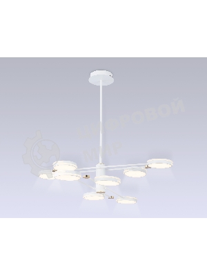 Подвесной светодиодный светильник Ambrella light FL51642/8 WH/GD белый/золото 3000K/4200K/6400K 67W D1000*850 (Без ПДУ)