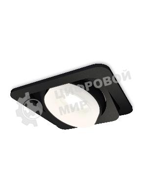 Комплект встраиваемого поворотного светильника Ambrella light XC7659084 SBK/FR черный песок/белый матовый MR16 GU5.3 (C7659, N7165)