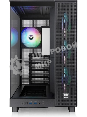 Компьютерный корпус Thermaltake View 380 XL TG ARGB черный без БП E-ATX 2x120мм 2xUSB3.0 audio bott PSU