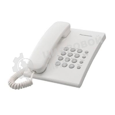 Телефон проводной Panasonic KX-TS2350RUW белый повтор номера, регул-ка громкости, кр.на стену